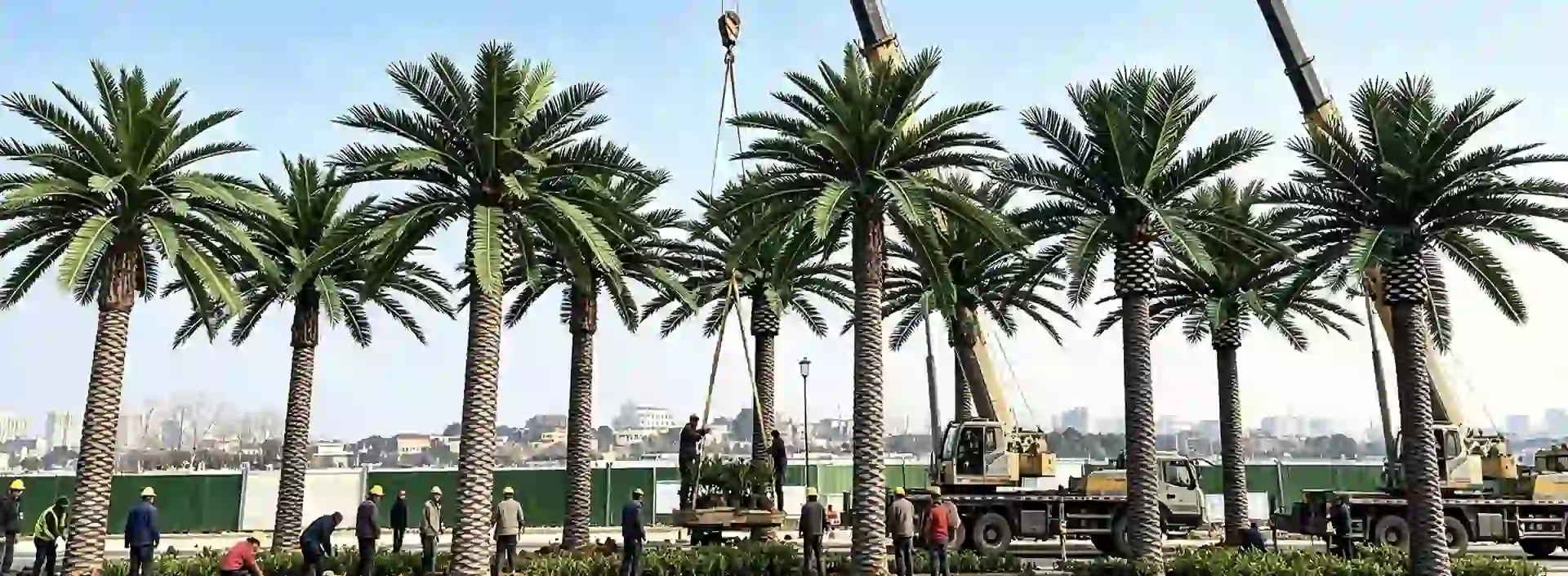 Large-scale artificial palm tree project decoration