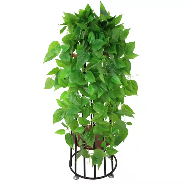 Artificial Green Ivy and Plants Plastic Bonsai with Potted Stand Floor