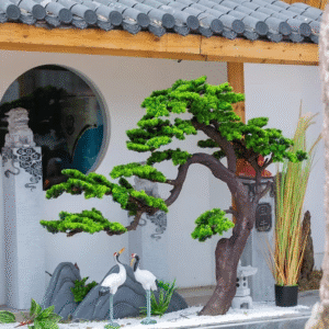 artificial-pine-tree-hotel-entrance.