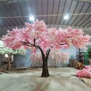 Large artificial cherry blossom trees for indoor hotel decoration
