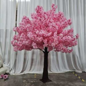 Artificial cherry blossom trees for indoor wedding decoration