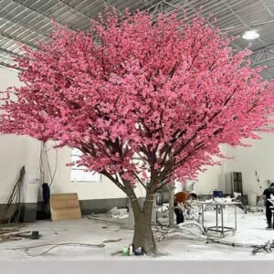 Large artificial cherry blossom tree landscaping - peach tree