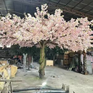 Large fiberglass artificial cherry blossom tree