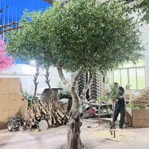 Large indoor and outdoor artificial olive trees