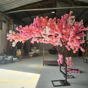 Artificial cherry blossom tree extension model for scene decoration.
