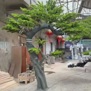 Large indoor or outdoor landscape artificial welcoming pine trees