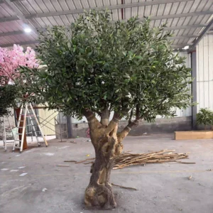 8-ft tall realistic artificial olive tree